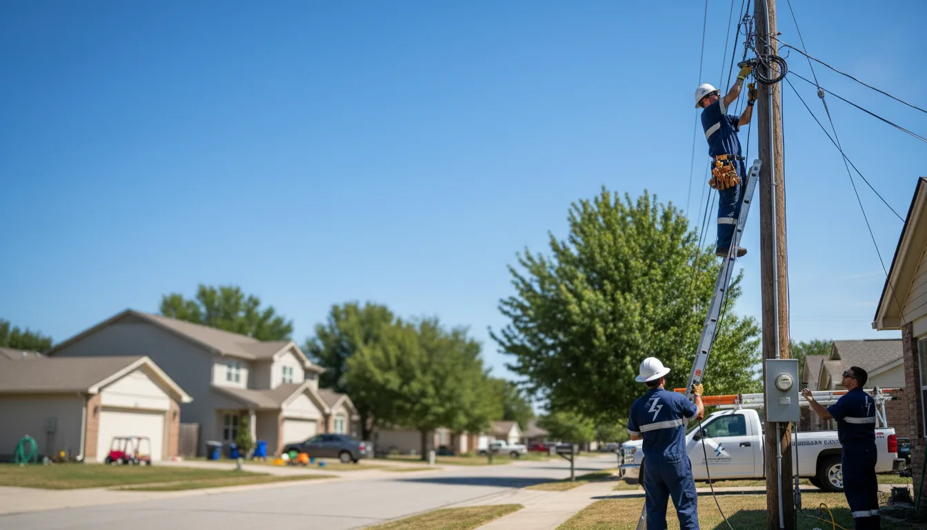 Residential electrician providing installation services in Tioga, ND